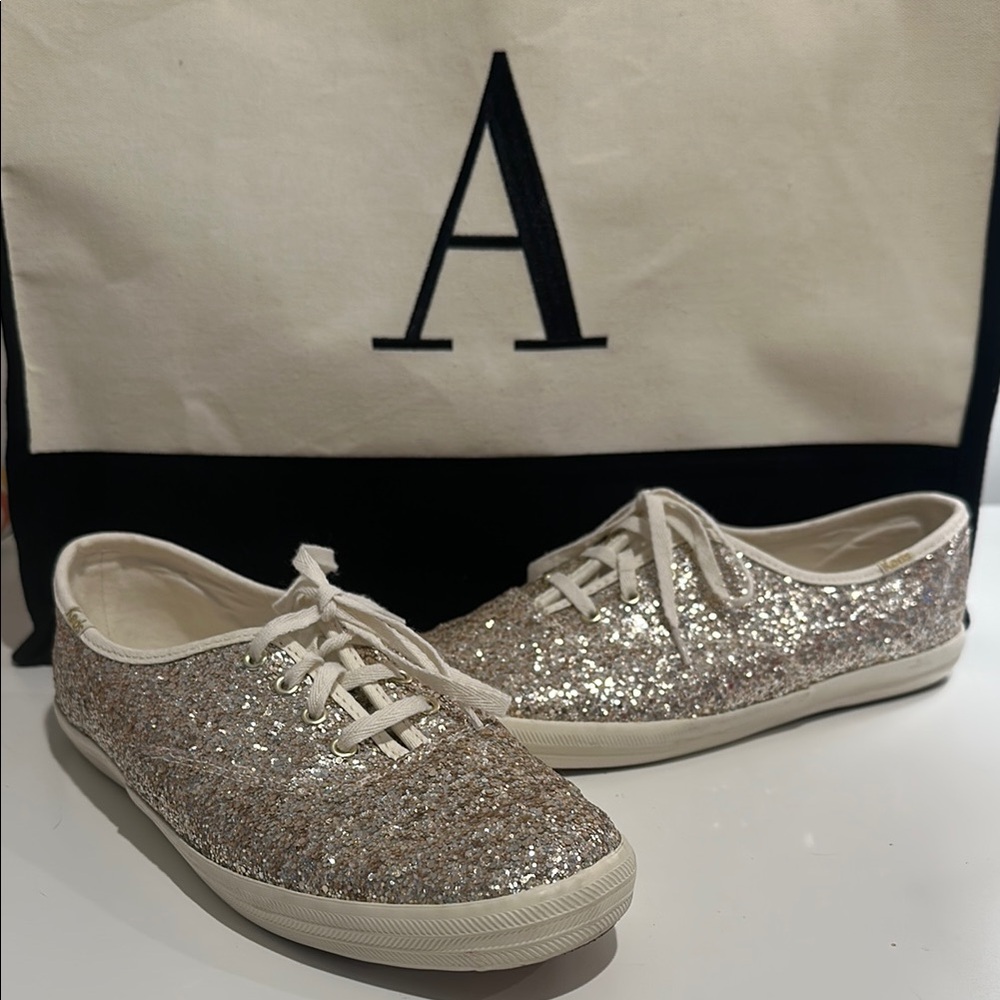 Keds Glitter Lace-Up Sneakers
